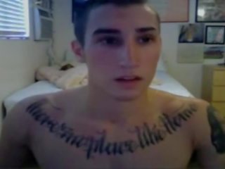 Delightful tattooed hunk- part2 on gayboyscam.com